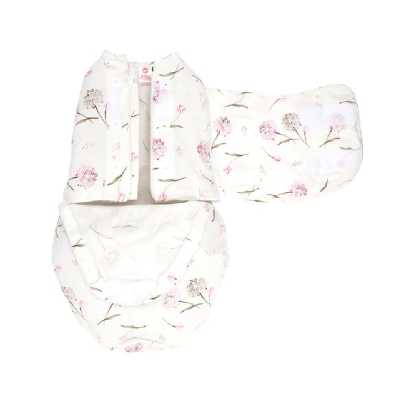 Starter Swaddle Original - Pink Clustered Flowers - Roll Up Baby