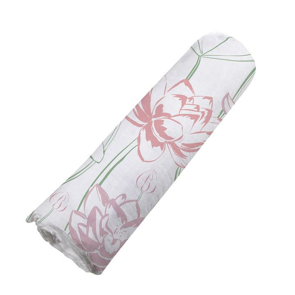 Baby Girl Swaddle Blanket - Water Lily - Roll Up Baby