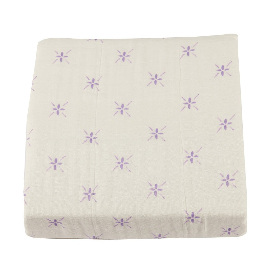 Bamboo Blanket Girl - Watercolor Star and White - Roll Up Baby