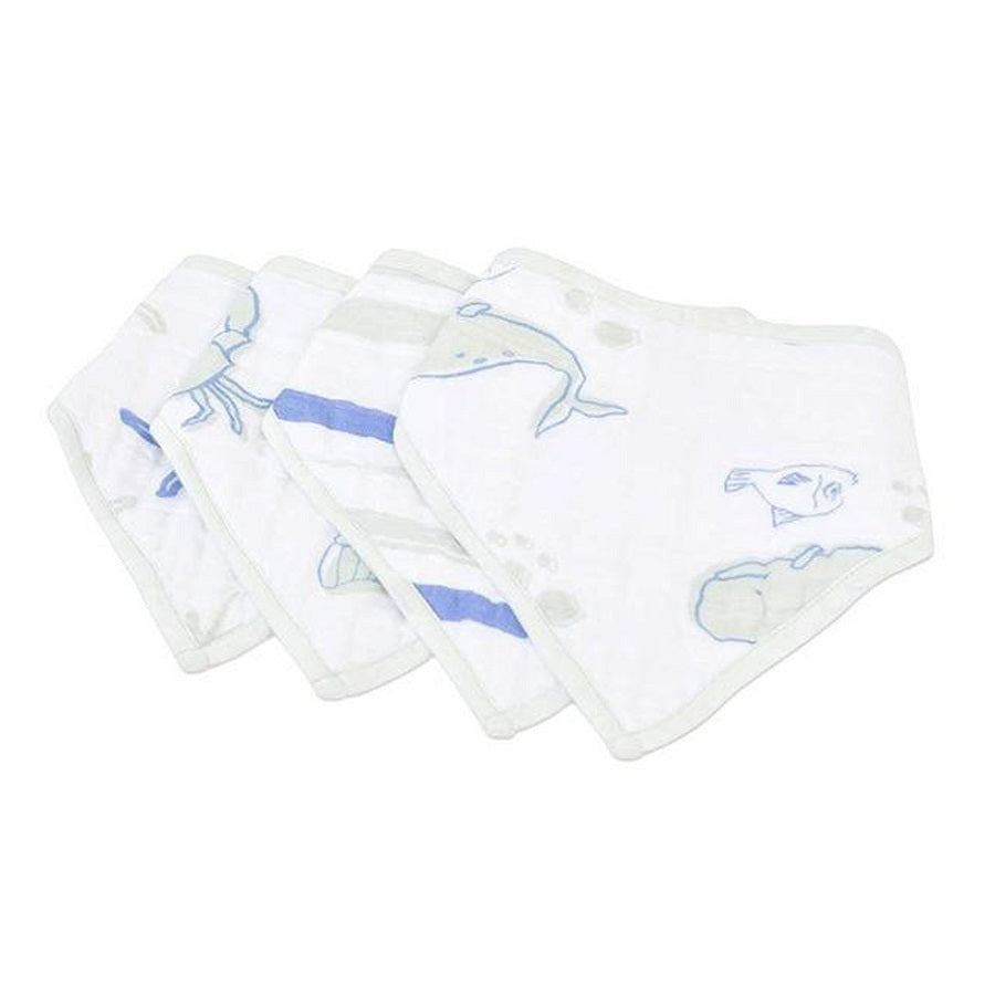 Bandana Bibs for Babies Pack of 4 - Ocean - Roll Up Baby