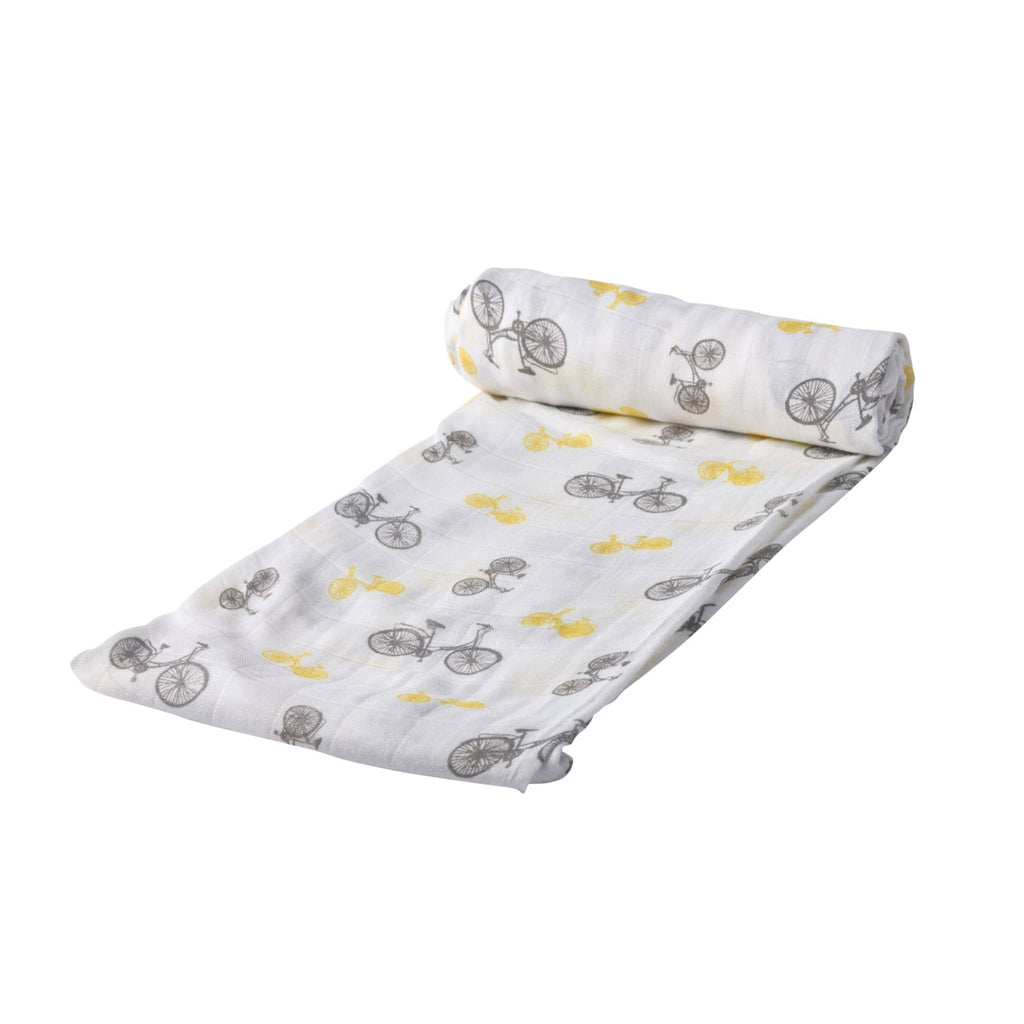 Baby Swaddle Wrap - Vintage Bicycle - Roll Up Baby
