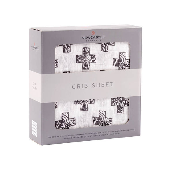 Boy Crib Sheet - Nordic Stamp - Roll Up Baby