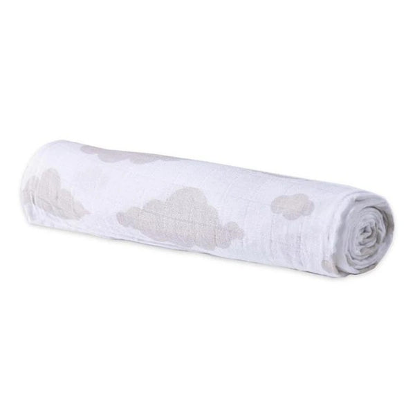 Baby Muslin Swaddle - Cloud Print - Roll Up Baby