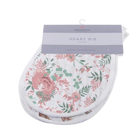 Cute Heart Bibs Horses and Roses - Roll Up Baby
