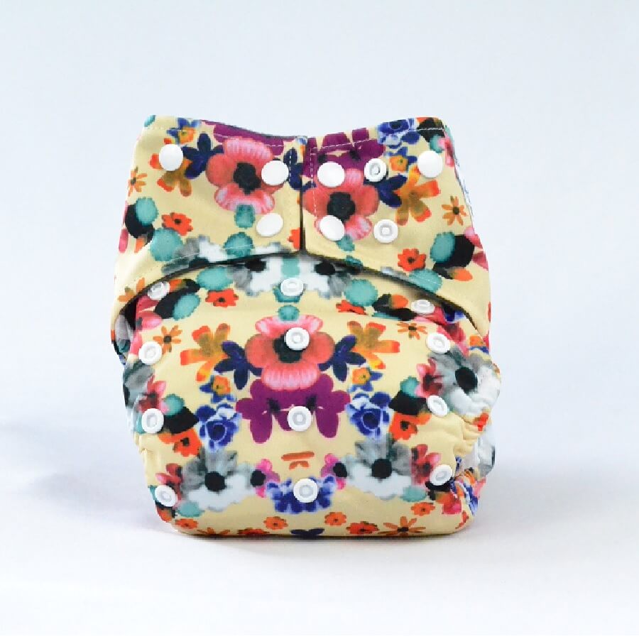 Earthlie Cloth Diaper - Flowers - Roll Up Baby
