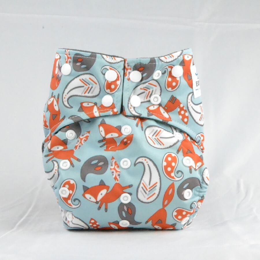 Earthlie Cloth Diaper - Foxes - Roll Up Baby