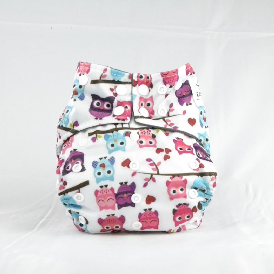 Earthlie Cloth Diaper - Owls - Roll Up Baby