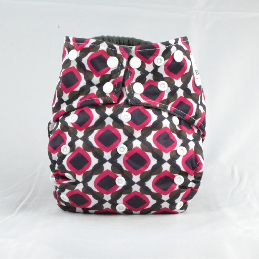 Earthlie Cloth Diaper - Red & Black - Roll Up Baby