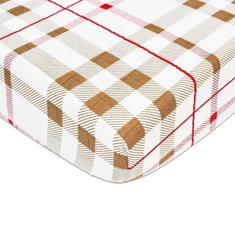 Fitted Crib Sheet - Plaid - Roll Up Baby