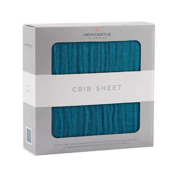 Muslin Crib Sheet - Shaded Spruce - Roll Up Baby