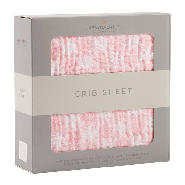 Natural Cotton Crib Sheet - Primrose Pink Plaid - Roll Up Baby