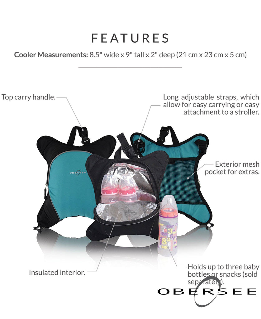Obersee Travel Baby Bottle Cooler Bag | Attachment for Obersee Diaper