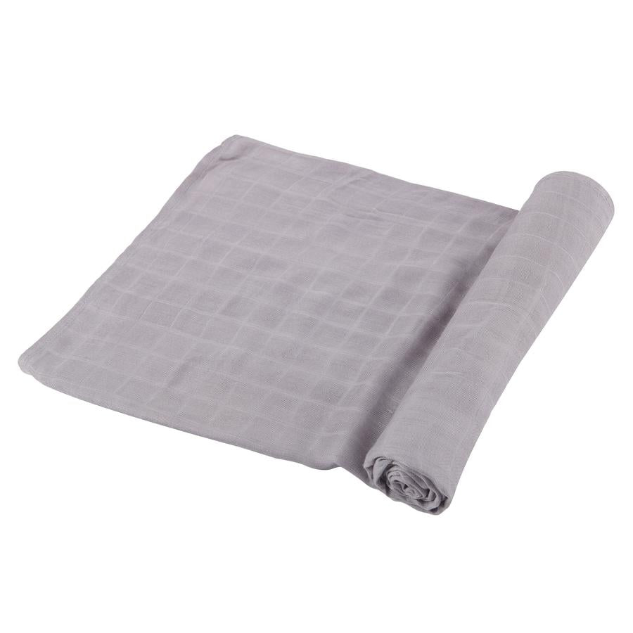Bamboo Swaddle Blanket - Solid Grey - Roll Up Baby
