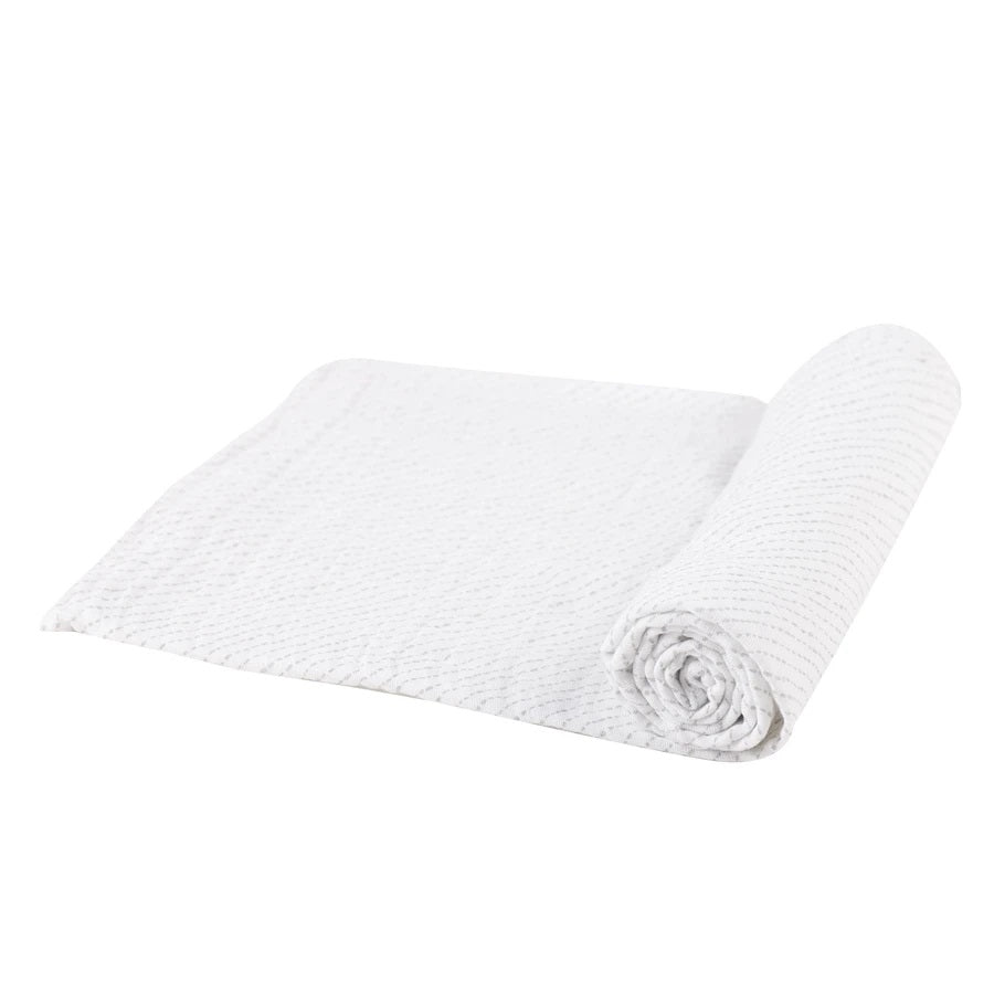Baby Muslin Swaddle - Spotted Wave - Roll Up Baby
