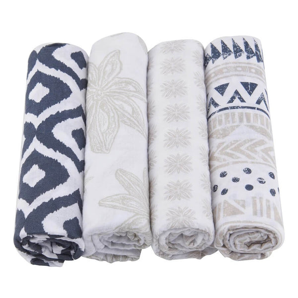 Muslin Swaddle 4-Pack - World Wanderer - Roll Up Baby