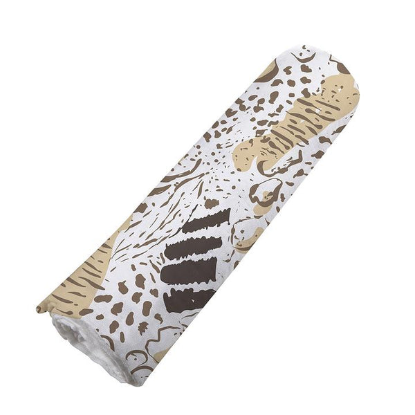 Baby Bamboo Swaddle Blanket - Animal Print - Roll Up Baby