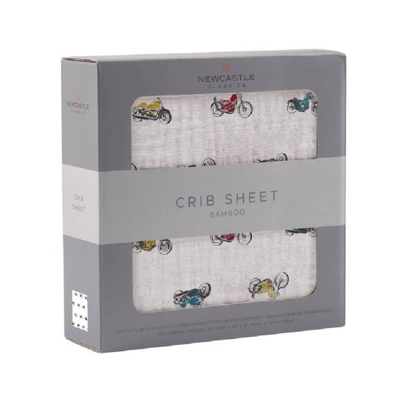 Baby Boy Crib Sheet - Vintage Motorcycles - Roll Up Baby