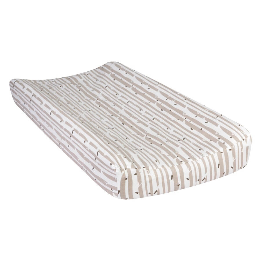 Baby Changing Pad Cover - Birch Deluxe Flannel  - Roll Up Baby