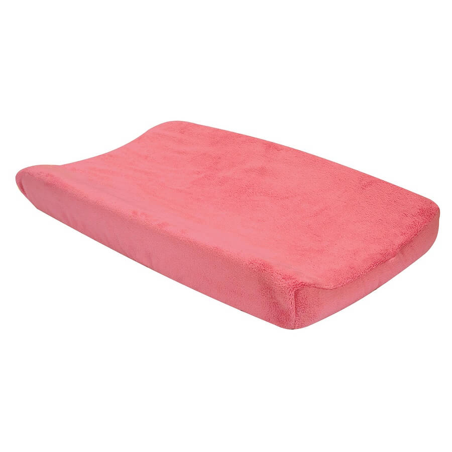 Baby Changing Pad Cover - Cocoa Coral Plush - Roll Up Baby