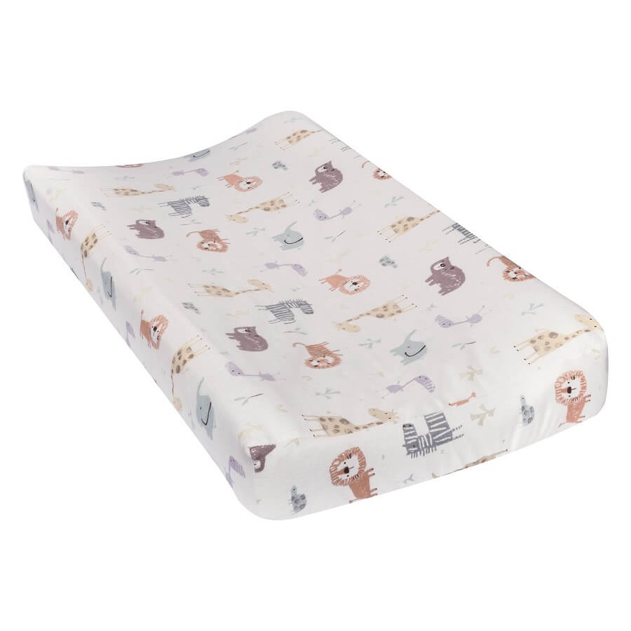 Baby Changing Pad Cover - Crayon Jungle Flannel  - Roll Up Baby