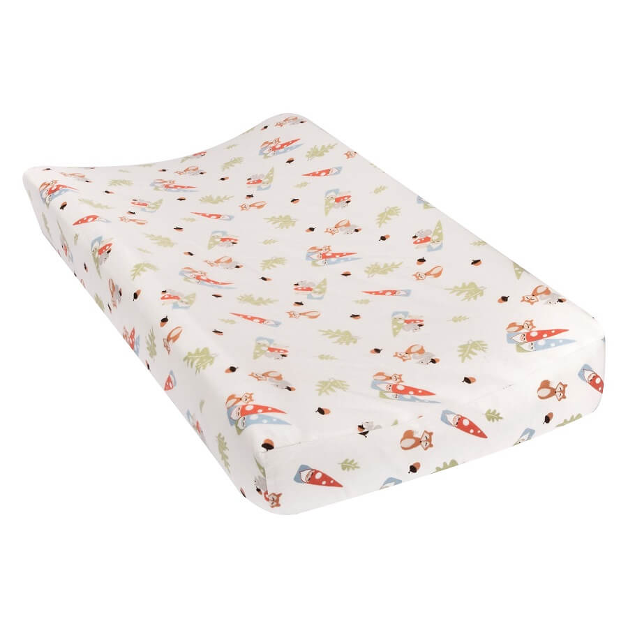 Baby Changing Pad Cover - Forest Gnomes Flannel - Roll Up Baby