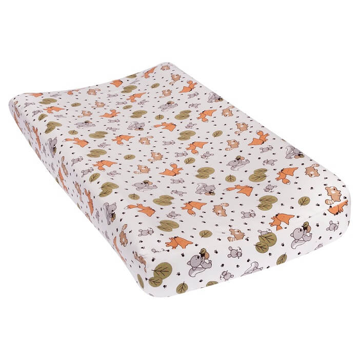 Baby Changing Pad Cover - Friendly Forest Flannel  - Roll Up Baby