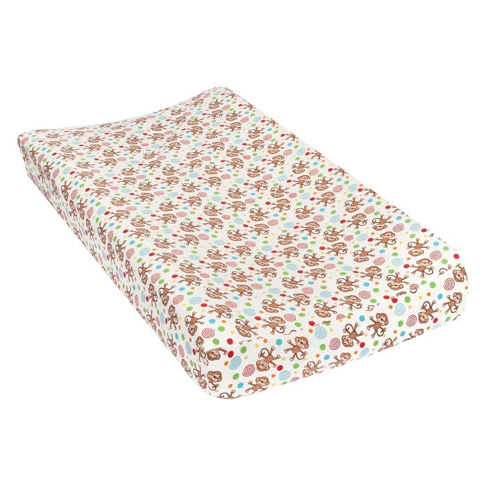 Baby Changing Pad Cover - Monkeys Deluxe Flannel  - Roll Up Baby