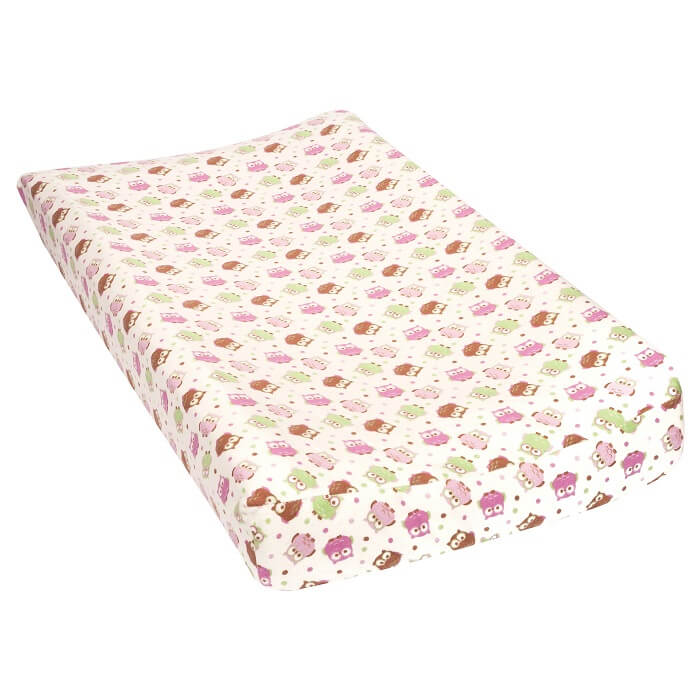  Baby Changing Pad Cover - Owls Flannel  - Roll Up Baby