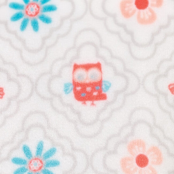 Baby Changing Pad Cover - Quatrefoil Owls Plush - Roll Up Baby