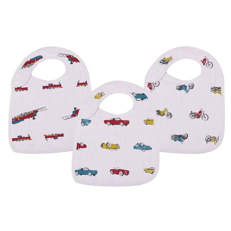 Baby Snap Bibs Set of 3 -Ultimate Road Trip - Roll Up Baby