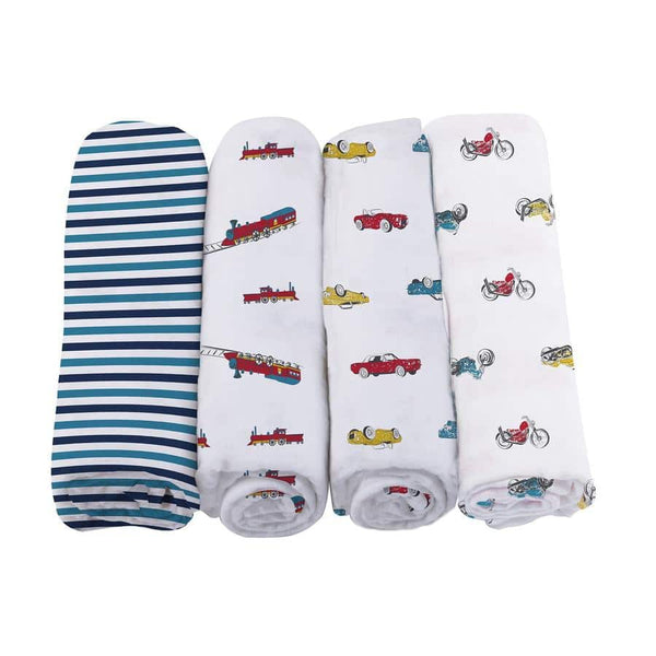 Baby Swaddle 4 Pack - Ultimate Road Trip - Roll Up Baby
