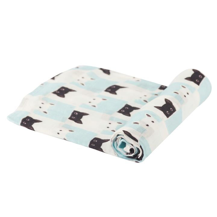 Baby Swaddle Blanket Peek-A-Boo Cats - Roll Up Baby