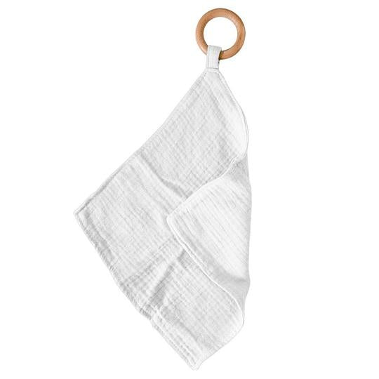 Baby Teether - Pure White Bamboo - Roll Up Baby