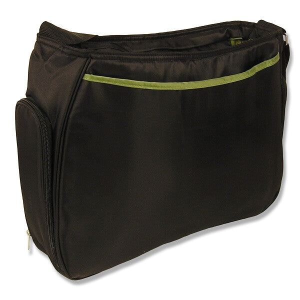 Black and Avocado Green Ultimate Hobo Style Diaper Bag - Roll Up Baby