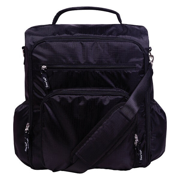 Black Convertible Backpack Diaper Bag - Roll Up Baby