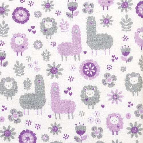Changing Pad Cover - Llama Friends Deluxe Flannel - Roll Up Baby