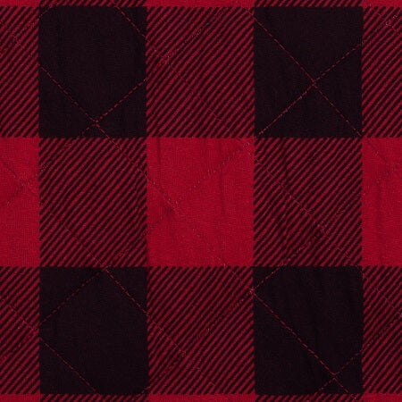 Changing Pad Cover - Red & Black Buffalo Check Quilted Jersey - Roll Up Baby