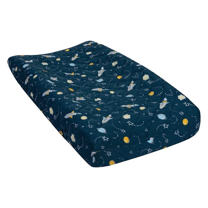 Baby Changing Pad Cover - Rockets Quilted Jersey  - Roll Up Baby