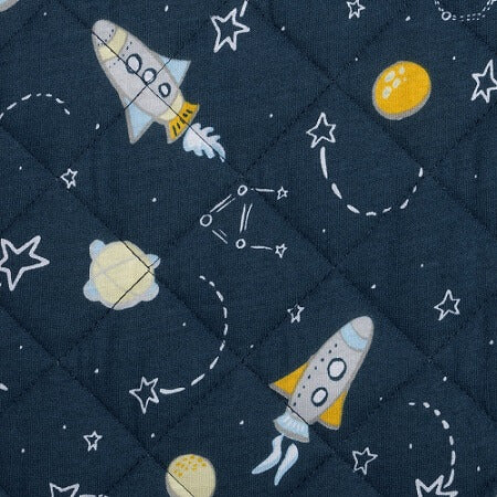 Baby Changing Pad Cover - Rockets Quilted Jersey - Roll Up Baby