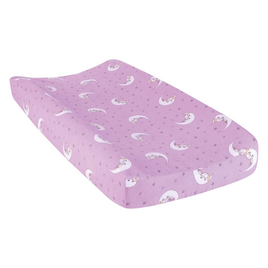 Changing Pad Cover - Unicorn Moon Deluxe Flannel  - Roll Up Baby