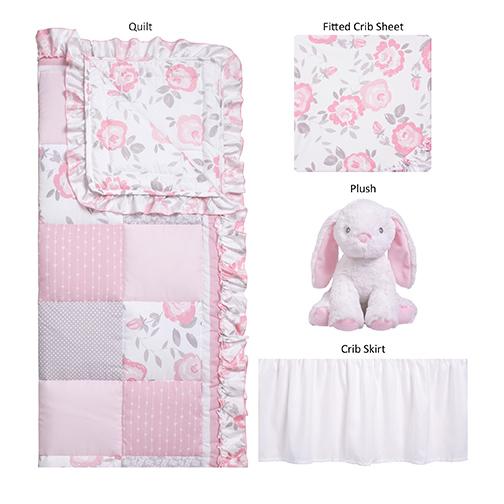 Crib Bedding 4 Piece - Emma by Sammy and Lou - Roll Up Baby