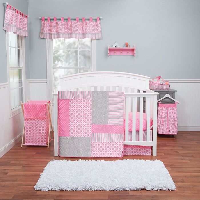 Crib Bedding Set 3 Piece - Lily  - Roll Up Baby