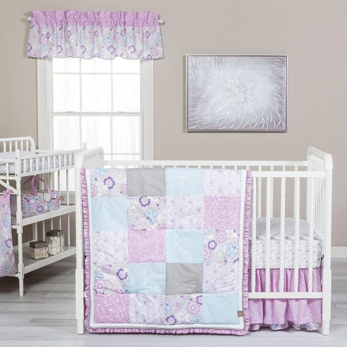 Crib Bedding Set 5 Piece - Grace  - Roll Up Baby