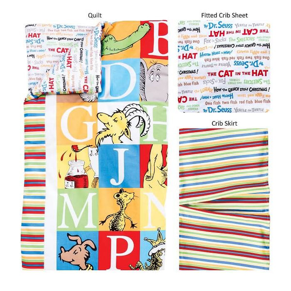 Crib Bedding Set 3 Piece - Dr. Seuss™ Alphabet Seuss - Roll Up Baby