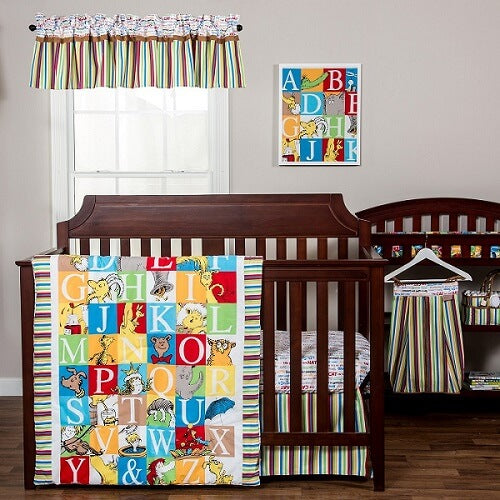 Crib Bedding Set 3 Piece - Dr. Seuss™ Alphabet Seuss  - Roll Up Baby