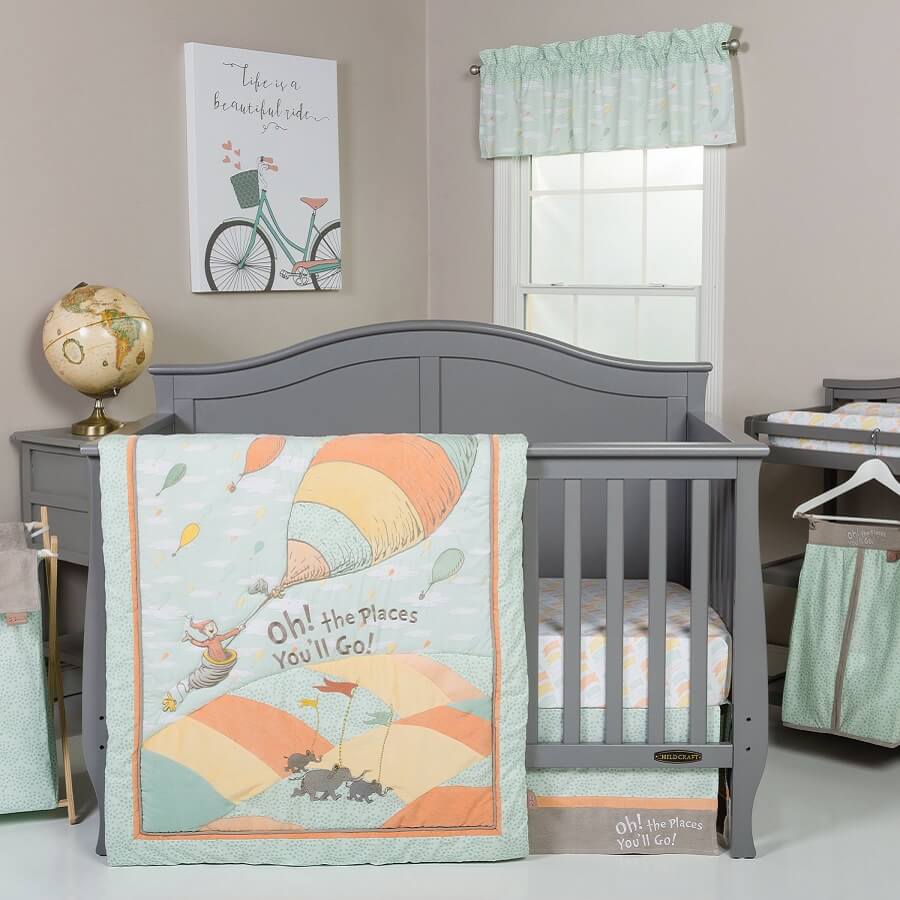 Crib Bedding Set 5 Piece - Dr. Seuss™ Oh, the Places You'll Go!   - Roll Up Baby
