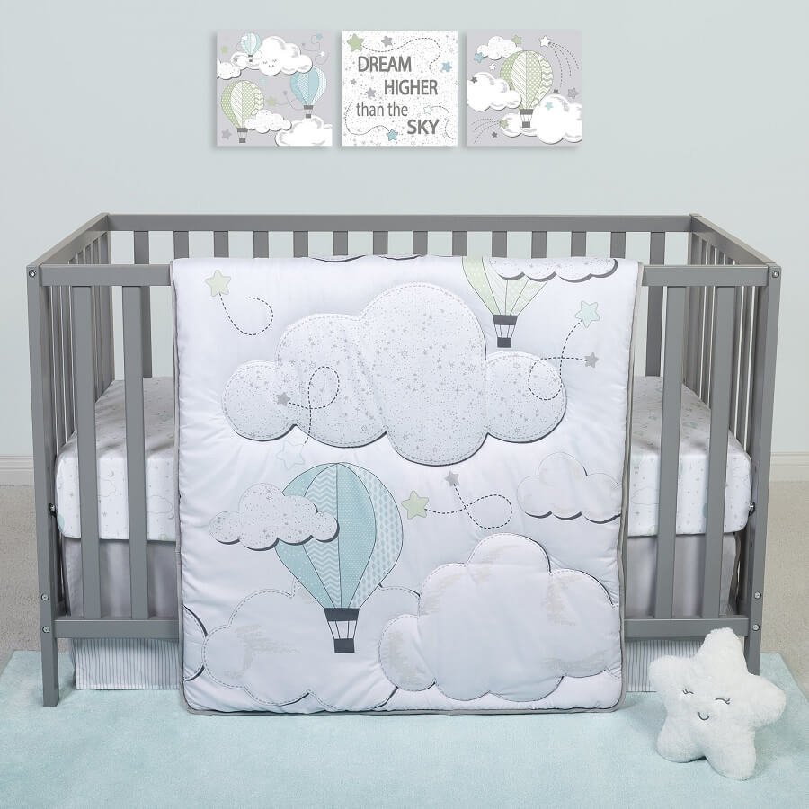 Crib Bedding Set 4 Piece - Sammy and Lou Starry Dreams  - Roll Up Baby