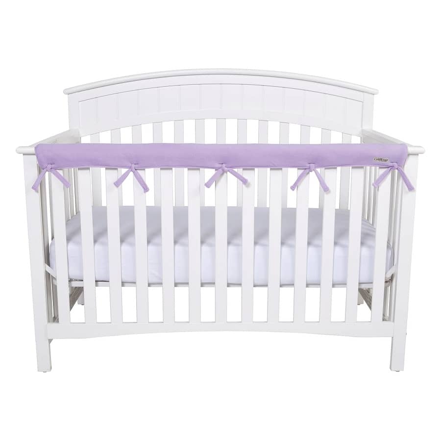 CribWrap® Narrow 1 Long Lavender Fleece Rail Cover - Roll Up Baby