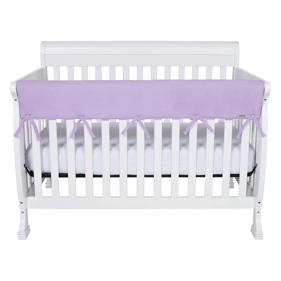 CribWrap® Wide 1 Long Lavender Fleece Rail Cover - Roll Up Baby