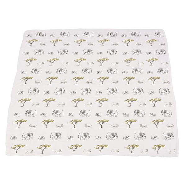 Cute Baby Blanket - Lion & Rhinos and Elephants - Roll Up Baby